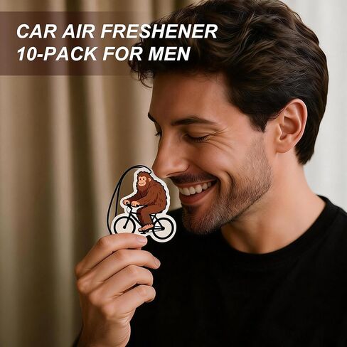 Big Foot Car Air Freshener 10-Pack for Men – Funny Sasquatch Car Air Freshener Hanging, New Car Scent, Humorous Gifts for Boyfriend, Husband, Dad, Truck Drivers in Saudi Arabia
