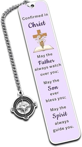 Confirmation Gifts for Teen Girl Women, 2026 Christian Bookmark Confirmation Gifts for Women Girls Goddaughter Catholic Confirmations Gift Purple Cross Bookmark Easter Basket Stuffers for Teens Adults in Saudi Arabia