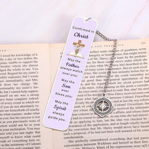 Confirmation Gifts for Teen Girl Women, 2026 Christian Bookmark Confirmation Gifts for Women Girls Goddaughter Catholic Confirmations Gift Purple Cross Bookmark Easter Basket Stuffers for Teens Adults in Saudi Arabia