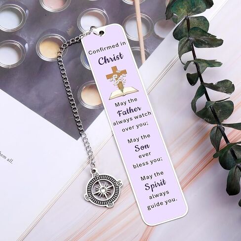 Confirmation Gifts for Teen Girl Women, 2026 Christian Bookmark Confirmation Gifts for Women Girls Goddaughter Catholic Confirmations Gift Purple Cross Bookmark Easter Basket Stuffers for Teens Adults in Saudi Arabia