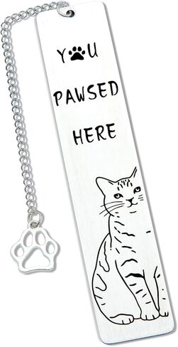 Cat Gifts for Women, Cat Lover Gifts for Women, Funny Bookmarks, Bookish Gifts, Come with A Gift Box, Durable Bookmark, Lightweight Bookmark, Made of Stainless Steel, Page Holder in Saudi Arabia