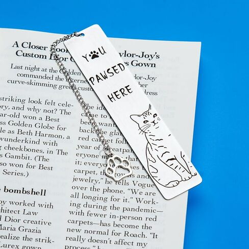 Cat Gifts for Women, Cat Lover Gifts for Women, Funny Bookmarks, Bookish Gifts, Come with A Gift Box, Durable Bookmark, Lightweight Bookmark, Made of Stainless Steel, Page Holder in Saudi Arabia