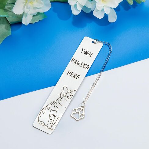 Cat Gifts for Women, Cat Lover Gifts for Women, Funny Bookmarks, Bookish Gifts, Come with A Gift Box, Durable Bookmark, Lightweight Bookmark, Made of Stainless Steel, Page Holder in Saudi Arabia