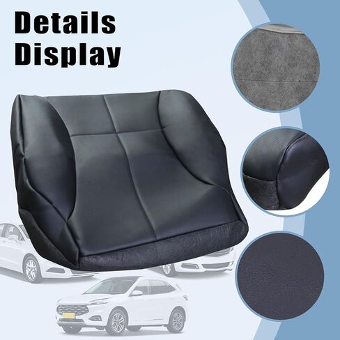SecosAutoparts السائق والركاب الجانب السفلي والأعلى العجاف الظهر والسائق وسادة رغوة استبدال أغطية مقاعد جلدية سوداء متوافقة مع دودج رام 1500 2500 3500 SLT 1998 1999 2000 2001 2002 in Saudi Arabia