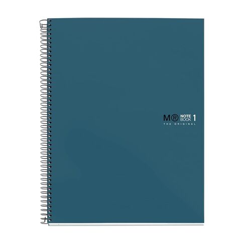 MIQUELRIUS - دفتر ملاحظات مضاد للفيروسات - غطاء صلب مضاد للبكتيريا من الورق المقوى الصلب للغاية، A4، 80 ورقة مسطرة أفقية بوزن 90 جم، 4 مثقاب، لون المحيط in Saudi Arabia