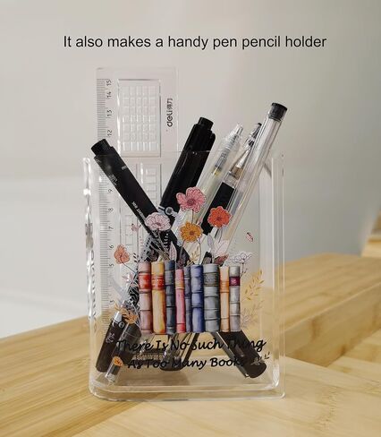 حاملات الإشارات المرجعية ديكور رف الكتب، ملحق منظم مكتب المنزل، حامل قلم رصاص لعلامات الكتب، هدايا لمحبي كتب الأصدقاء (زهرة) in Kuwait