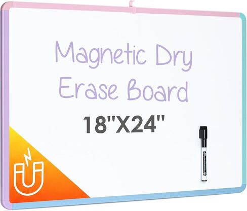 Mr. Pen- Dry Erase Board, 18" x 24" with a Black Marker, Colorful Frame, Dry Erase Board for Wall, Magnetic Whiteboard for Wall, Dry Erase Boards, Whiteboards, Magnetic White Board in Saudi Arabia