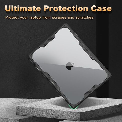 MOSISO Compatible with MacBook Pro 13 inch Case M2 2026-2016 A2338 M1 A2251 A2289 A2159 A1989 A1708 A1706, Symmetric Geometric Heavy Duty Hard Shell Case with TPU Bumper&Keyboard Cover, Black in Saudi Arabia
