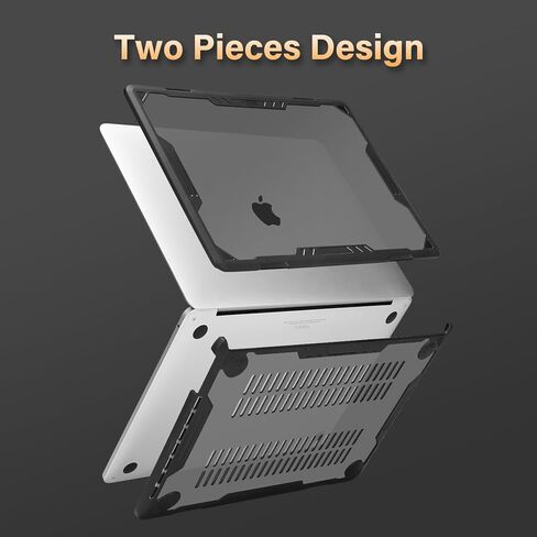MOSISO Compatible with MacBook Pro 13 inch Case M2 2026-2016 A2338 M1 A2251 A2289 A2159 A1989 A1708 A1706, Symmetric Geometric Heavy Duty Hard Shell Case with TPU Bumper&Keyboard Cover, Black in Saudi Arabia