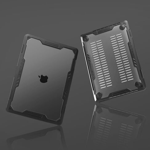 MOSISO Compatible with MacBook Pro 13 inch Case M2 2026-2016 A2338 M1 A2251 A2289 A2159 A1989 A1708 A1706, Symmetric Geometric Heavy Duty Hard Shell Case with TPU Bumper&Keyboard Cover, Black in Saudi Arabia