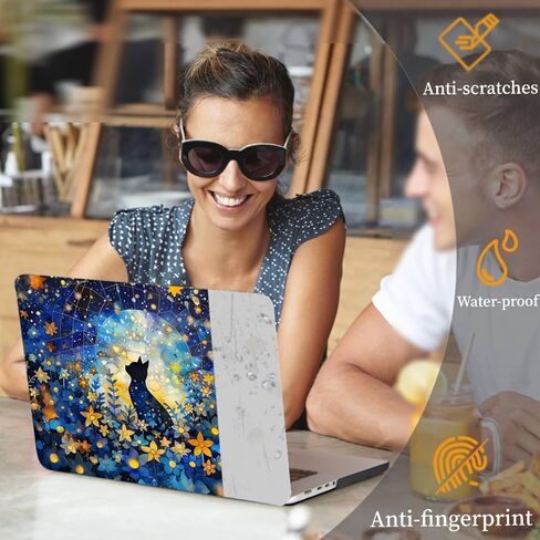 Shell Compatible with MacBook Pro 14 inch Case 2025-2021 Release A3434 M5 A3401 A3185 A3112 M4 A2992 A2918 M3 A2779 M2 A2442 M1 Chip, Laptop Hard Cover for Pro 14.2'',Cats & Flowers in Kuwait