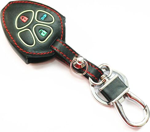 Black Leather 3 Buttons Remote Key Chain Cover Case Fob For Toyota 4Runner Corolla Matrix RAV4 Venza Yaris Vibe Scion iQ tC xB xD in Saudi Arabia