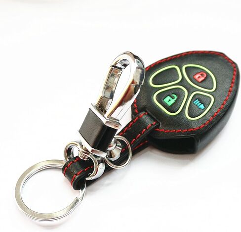 Black Leather 3 Buttons Remote Key Chain Cover Case Fob For Toyota 4Runner Corolla Matrix RAV4 Venza Yaris Vibe Scion iQ tC xB xD in Saudi Arabia