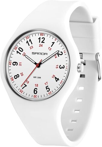 XCZAP Waterproof Nurse Watch for Medical Professionals Analog Watches Students Teachers Nurses Doctors Luminouse Easy Read Dial,12/24 Hour Military Time Watches for Women in Kuwait