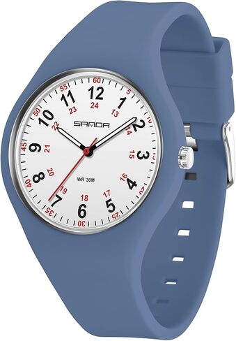 XCZAP Waterproof Nurse Watch for Medical Professionals Analog Watches Students Teachers Nurses Doctors Luminouse Easy Read Dial,12/24 Hour Military Time Watches for Women in Saudi Arabia