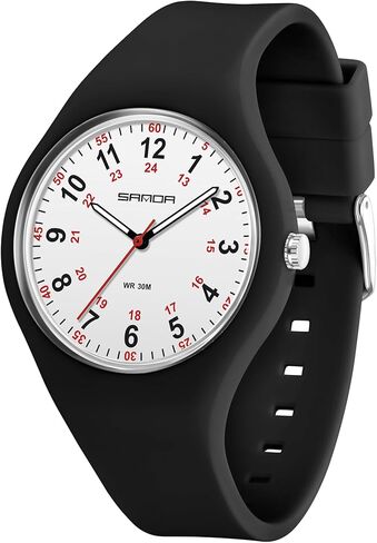 XCZAP Waterproof Nurse Watch for Medical Professionals Analog Watches Students Teachers Nurses Doctors Luminouse Easy Read Dial,12/24 Hour Military Time Watches for Women in Saudi Arabia