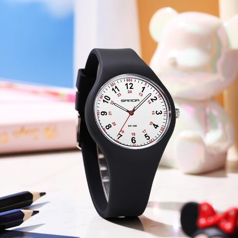 XCZAP Waterproof Nurse Watch for Medical Professionals Analog Watches Students Teachers Nurses Doctors Luminouse Easy Read Dial,12/24 Hour Military Time Watches for Women in Saudi Arabia
