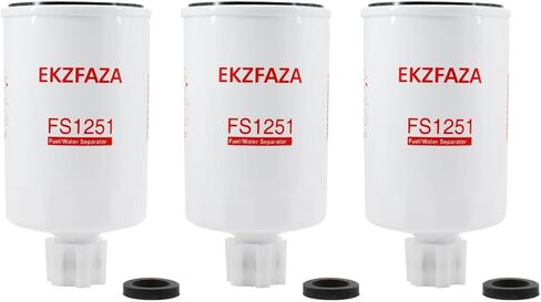 FS1251 فلتر فاصل المياه الوقود استبدال لBF1226 33472 P550248 1J430 43060 P550588 3905864M91 متوافق مع 1840 1845C 71104220 D1803 V2403 V2607 V3307 V3800 جرار (حزمة من) 3) in Saudi Arabia