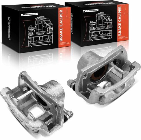 A-Premium Disc Brake Caliper Assembly with Bracket Compatible with Select Hyundai and Kia Models - Santa Fe 2010-2012, Sorento 2011-2013 - Front Driver and Passenger Side, 2-PC Set in Saudi Arabia
