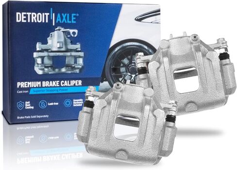 Detroit Axle - Pair Front Brake Calipers for Hyundai 2010-2012 Santa Fe 2011-2013 Kia Sorento Brake Calipers w/Brackets Replacement in Saudi Arabia