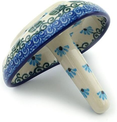 حامل خاتم فخار بولندي 3 بوصة Forget Me Not Made من Ceramika Artystyczna in Kuwait