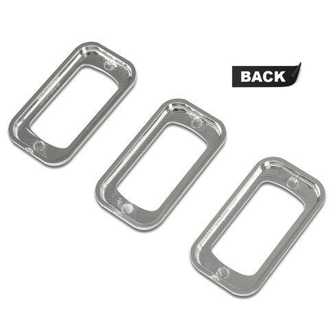 إطار ALLGOOD Rocker Switch، متوافق مع Peterbilt Kenworths Freightliners، حامل مفتاح Rocker Plain Snap Mount، مجموعة 3 قطع، كروم in Saudi Arabia