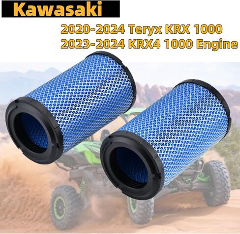 (2PCS) 11013-0782 Air Filter Compatible with Kawasaki 2020-2024 Teryx KRX 1000 2023-2024 KRX4 1000 Engine in Saudi Arabia
