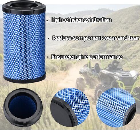 (2PCS) 11013-0782 Air Filter Compatible with Kawasaki 2020-2024 Teryx KRX 1000 2023-2024 KRX4 1000 Engine in Saudi Arabia