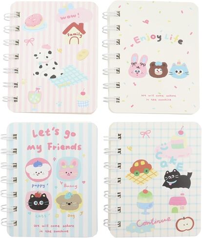 4Pcs Small Spiral Notebooks,Ruled Pages 80 Sheets(160 Pages) Pocket Notebooks,3.15 x4 Inch Mini Memo Notepads (Unicorn) in Kuwait