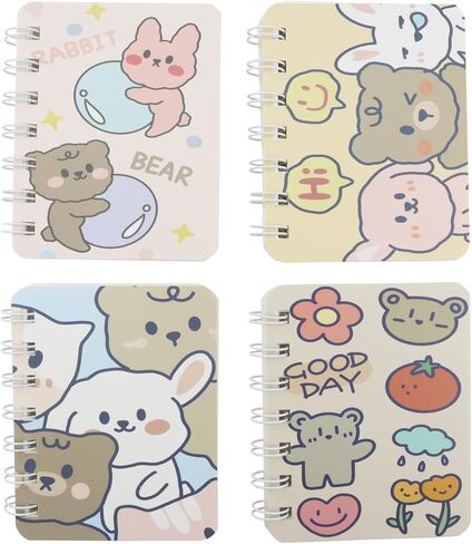 4Pcs Small Spiral Notebooks,Ruled Pages 80 Sheets(160 Pages) Pocket Notebooks,3.15 x4 Inch Mini Memo Notepads (Unicorn) in Saudi Arabia