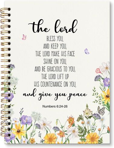 Christian Bible Floral Journal Notebook, Religious Scripture Prayer Flowers Notebooks for School Work College, Bible Notes Journal for Women, Bible Study A5 Spiral Notebook with Bible Verses in Kuwait