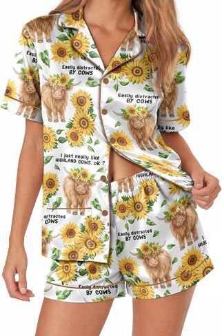 Women’s Silk Short Satin Pajama Set - Soft Button Down Sleepwear Shorts, Elegant Loungewear Valentine Gift vampire romance in Saudi Arabia