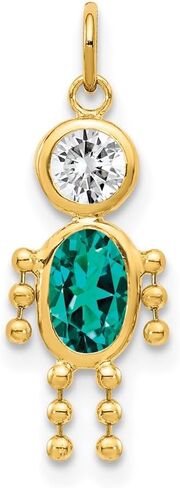 Saris and Things 10K Yellow Gold December Boy Birthstone Charm in Kuwait