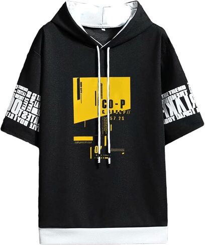تي شيرت رجالي من Techwear Y2K Cyberpunk ملابس الشارع الشهير تي شيرت كوري عتيق بأكمام قصيرة قميص هيب هوب ملابس in Kuwait