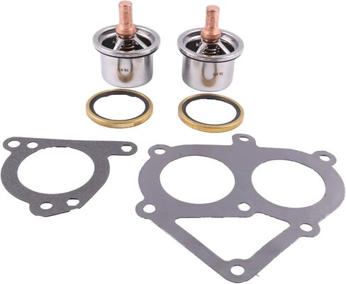 Thermostat 248-5513 + Gasket 139-3550 4N-1156 + Seal 3S9643 compatible with Caterpillar CAT Engine C-15 C15 in Kuwait