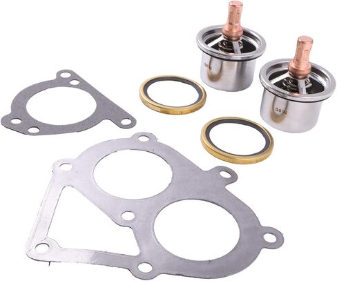 Thermostat 248-5513 + Gasket 139-3550 4N-1156 + Seal 3S9643 compatible with Caterpillar CAT Engine C-15 C15 in Kuwait