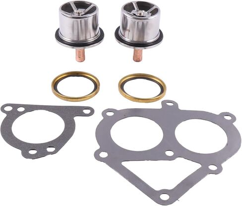 Thermostat 248-5513 + Gasket 139-3550 4N-1156 + Seal 3S9643 compatible with Caterpillar CAT Engine C-15 C15 in Kuwait