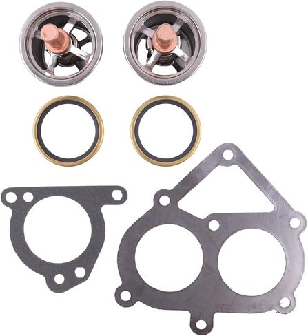 Thermostat 248-5513 + Gasket 139-3550 4N-1156 + Seal 3S9643 compatible with Caterpillar CAT Engine C-15 C15 in Kuwait