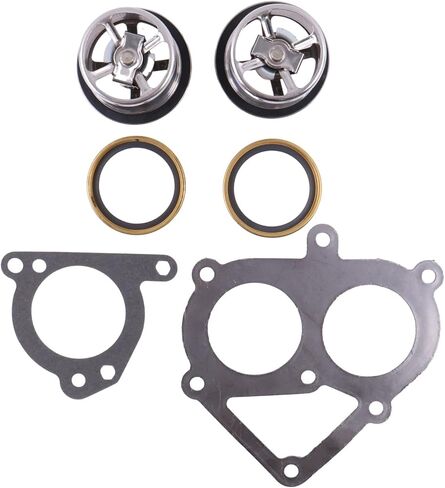 Thermostat 248-5513 + Gasket 139-3550 4N-1156 + Seal 3S9643 compatible with Caterpillar CAT Engine C-15 C15 in Kuwait
