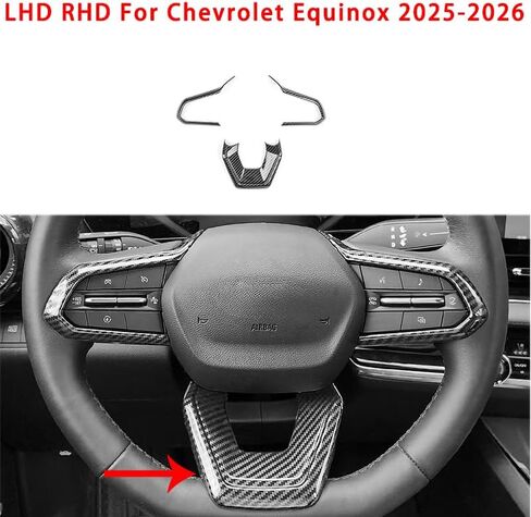 Steering Wheel Cover Compatible with Chevrolet Equinox 2025 2026, Auto Interior Upgrade Accessories-Carbon Fiber Pattern in Saudi Arabia