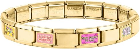 Italian Charms Only Charm Gold 8Pcs and Tools 9mm Italian Modular Charm Bracelet Link Handmade DIY Module Jewelry Gifts Pink in Kuwait