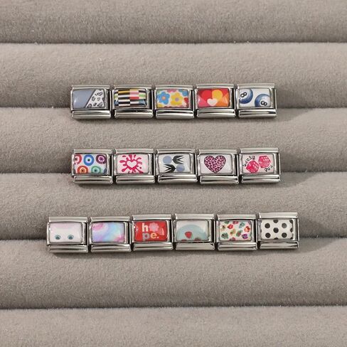 Italian Charms Only Charm Silver 8Pcs and Tools 9mm White Cat Italian Modular Charm Bracelet Link Handmade DIY Module Jewelry Gifts in Kuwait