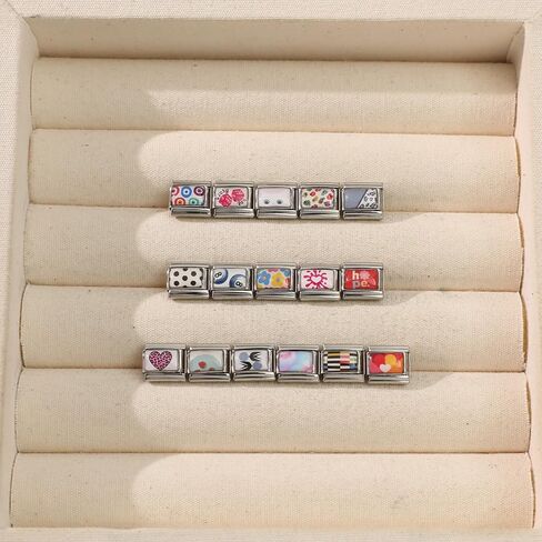 Italian Charms Only Charm Silver 8Pcs and Tools 9mm White Cat Italian Modular Charm Bracelet Link Handmade DIY Module Jewelry Gifts in Kuwait