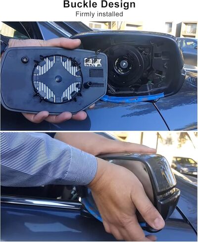 زجاج مرآة جانبية للسائق الأيسر مناسب لسيارة Honda Pilot 2016-2022، استبدل 76254T6ZA21 76254-T6Z-A21، مرآة الرؤية الخلفية بلوحة خلفية ساخنة in Saudi Arabia