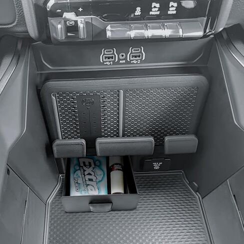 RUNROAD Center Console Organizer Tray Compatible with 2026 2025 2024-2019 Dodge Ram 1500 2500 3500 Accessories, Armrest Drawer Tray Console For Ram 1500 2500 3500 Secret Compartment, Cubby Models Only in Saudi Arabia