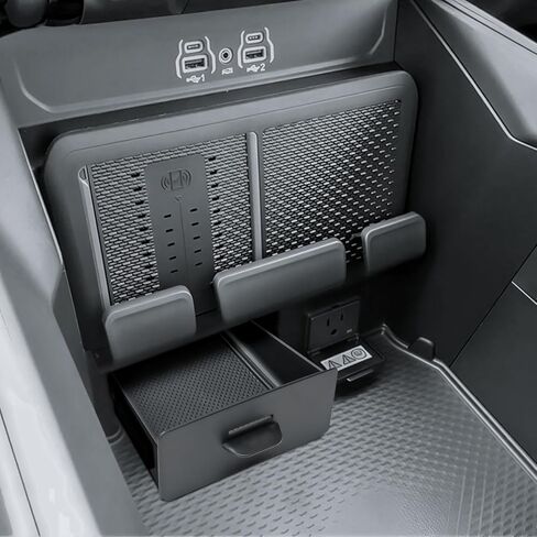 RUNROAD Center Console Organizer Tray Compatible with 2026 2025 2024-2019 Dodge Ram 1500 2500 3500 Accessories, Armrest Drawer Tray Console For Ram 1500 2500 3500 Secret Compartment, Cubby Models Only in Saudi Arabia