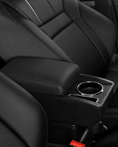 صندوق مسند ذراع السيارة من Autorder لسيارة Toyota Taris 2015-2018 ومساحة تخزين مزدوجة الطبقة مع حامل أكواب وحامل هاتف وصندوق تخزين وحدة التحكم المركزية in Saudi Arabia