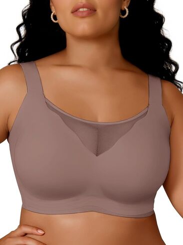 Jelly Push Up Bra for Women, Wireless Seamless Mesh T-Shirt Bra, Supportive Full Coverage Comfortable Everyday Bralette in Saudi Arabia