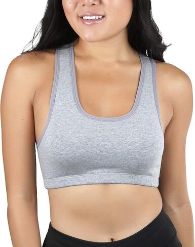 ToBeInStyle Women’s Comfortable Basic Cotton Blend Lounge Racerback Sports Bra in Saudi Arabia