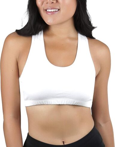 ToBeInStyle Women’s Comfortable Basic Cotton Blend Lounge Racerback Sports Bra in Saudi Arabia